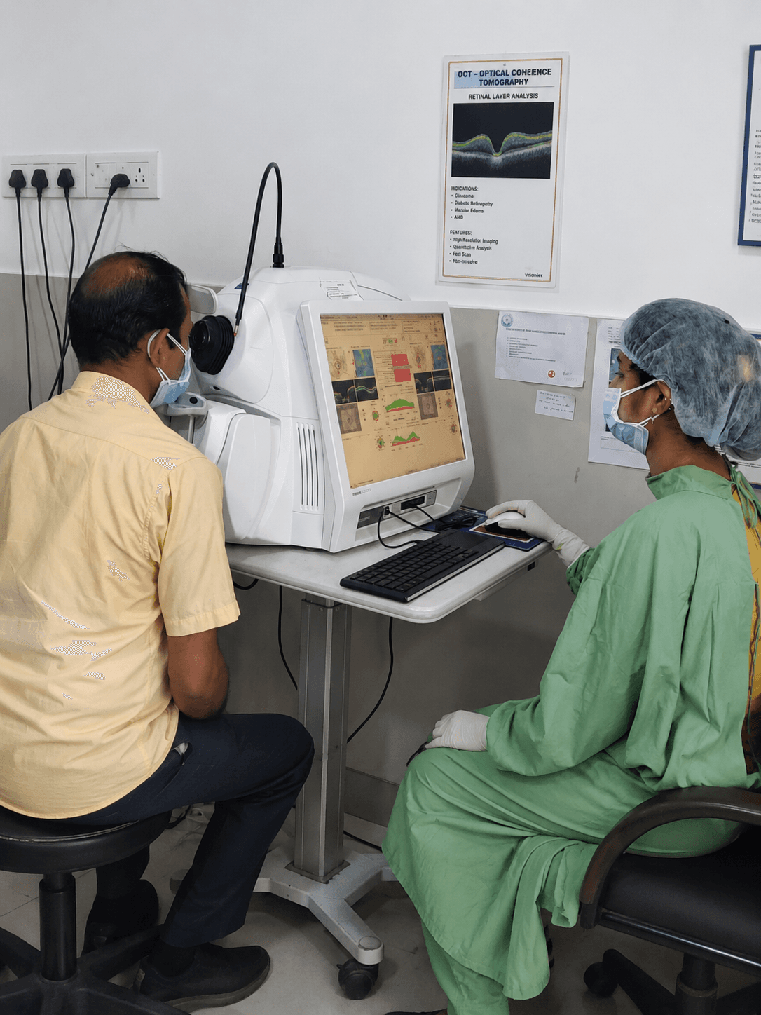 Glaucoma screening. OCT imaging during glaucoma work-up
